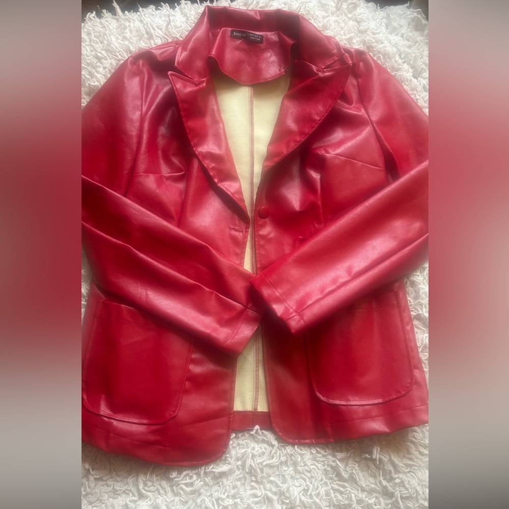 Red Satin Blazer